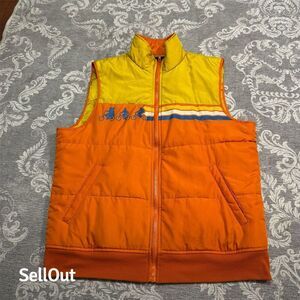 Stranger Things 80s Retro Orange Puffer Vest Unisex Standard Size L